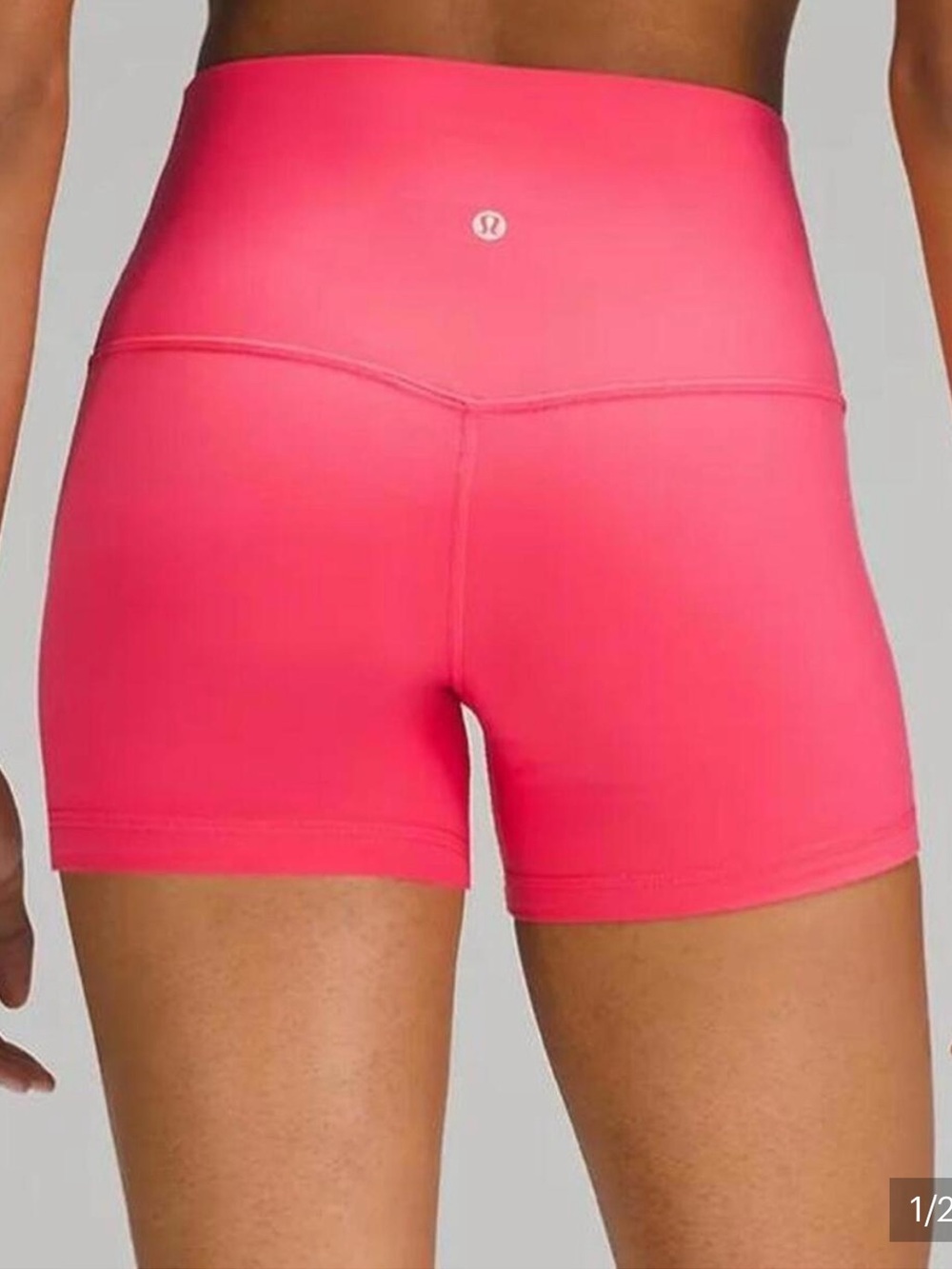 Lululemon Align high-rise shorts in a bright pink size 4